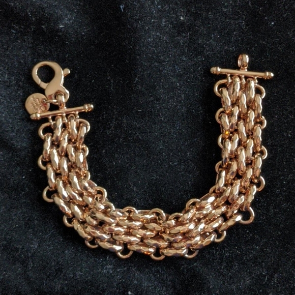 Bella Diva 18k Rose Gold-Plated Heavy Chain Bracelet – Made in Italy, Like New - Picture 4 of 6